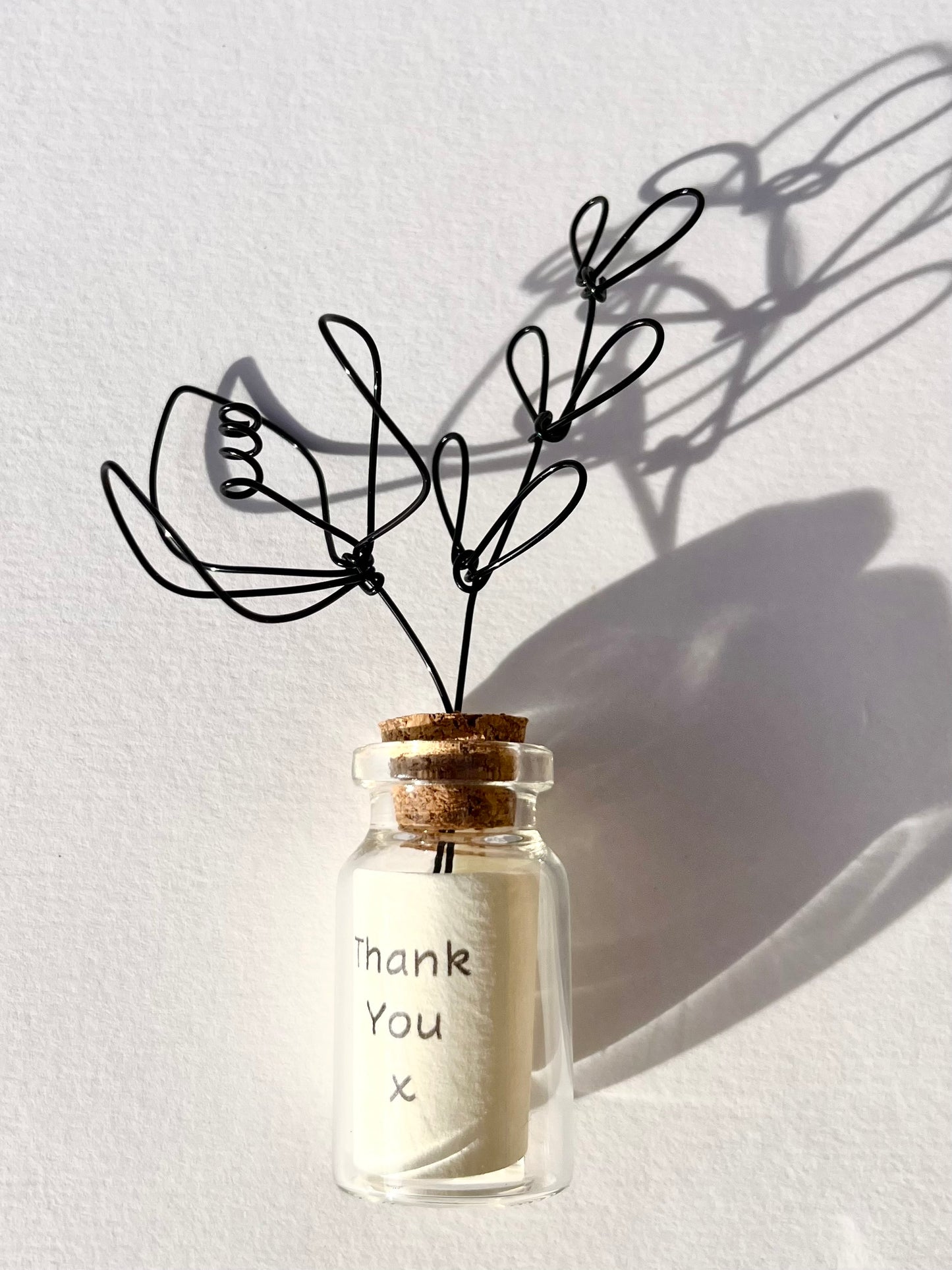 Floral ‘ Message in a Bottle’ ‘With Love x’ ‘Thank You x’