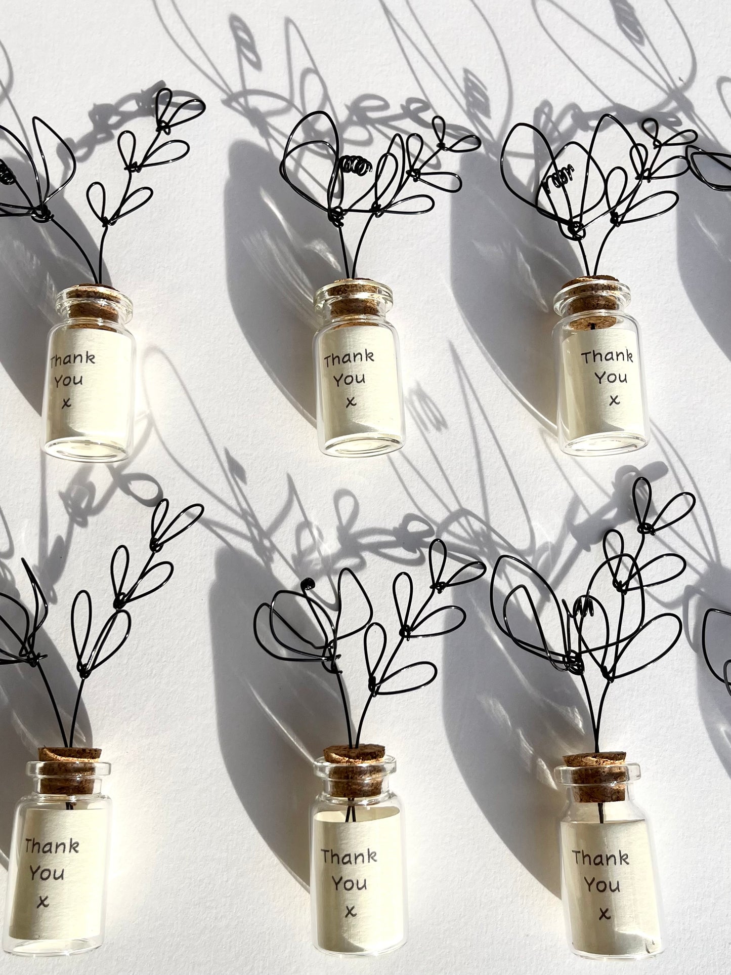 Floral ‘ Message in a Bottle’    ‘With Love x’                  ‘Thank You x’