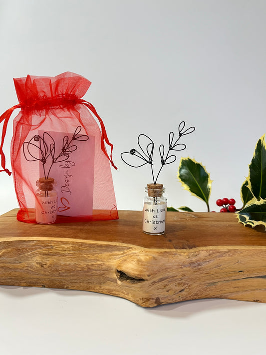'With Love at Christmas' Floral Message in a Bottle