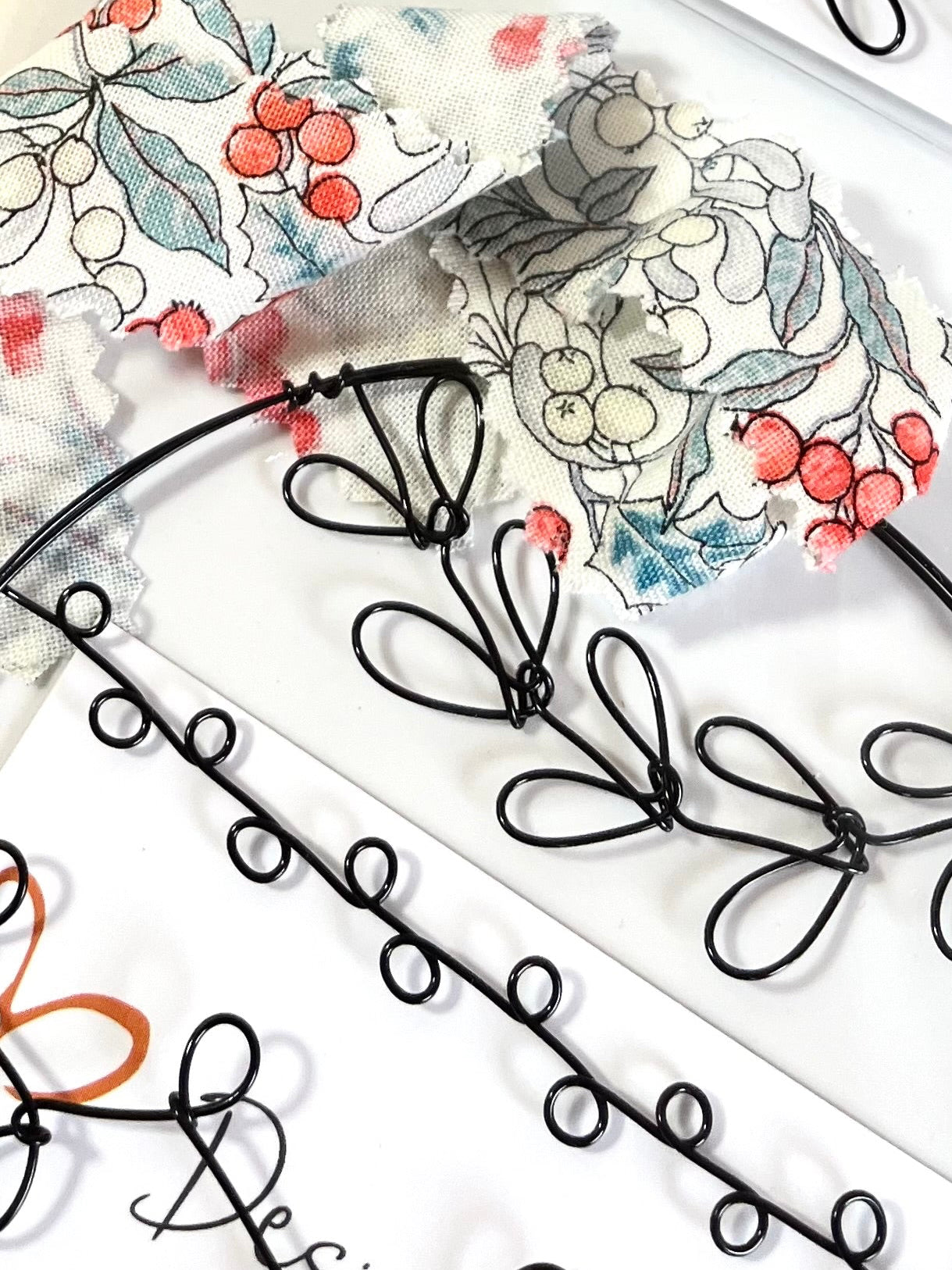 Wirework Bauble with Liberty Fabric Hanger