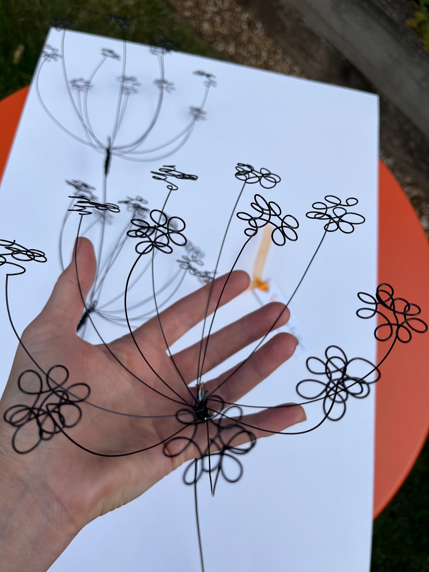 Three Wirework Cow Parsley Florals