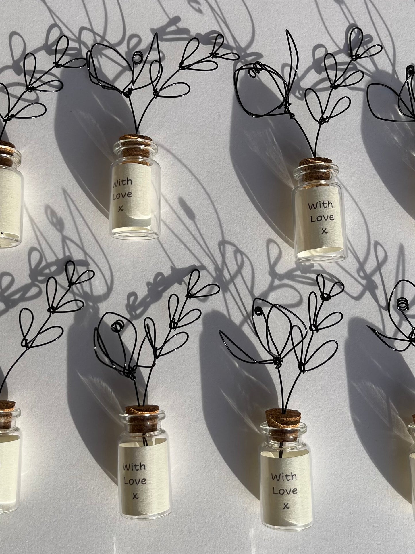 Floral ‘ Message in a Bottle’    ‘With Love x’                  ‘Thank You x’