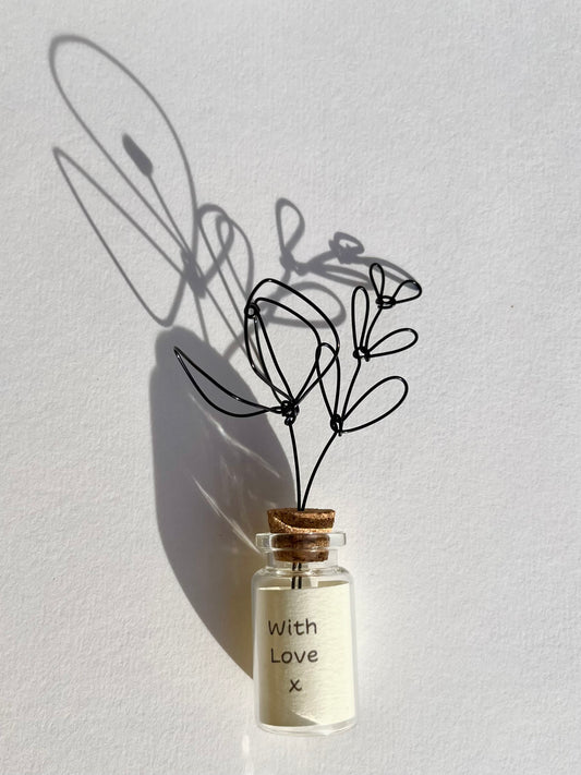 Floral ‘ Message in a Bottle’    ‘With Love x’                  ‘Thank You x’
