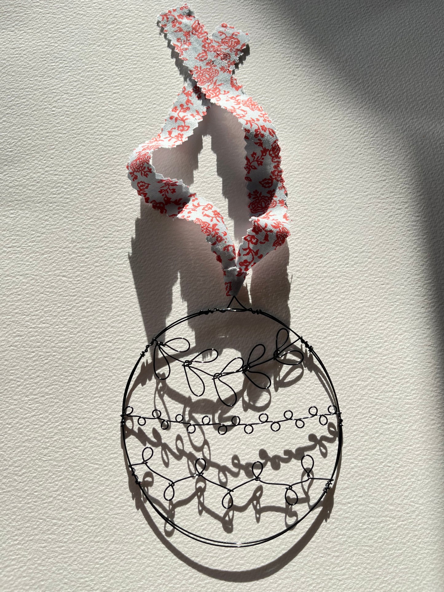 Wirework Bauble with Liberty Fabric Hanger