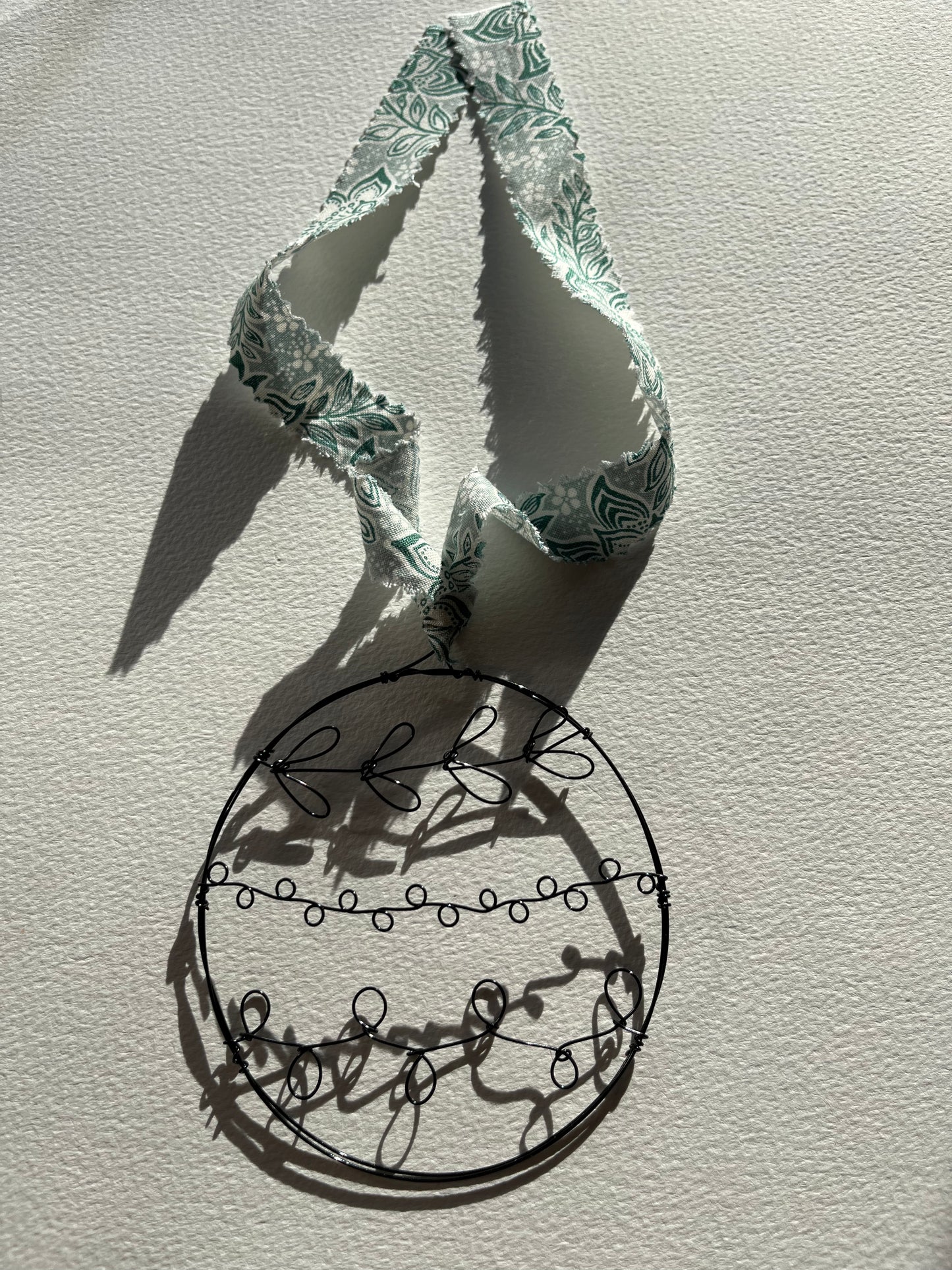 Wirework Bauble with Liberty Fabric Hanger